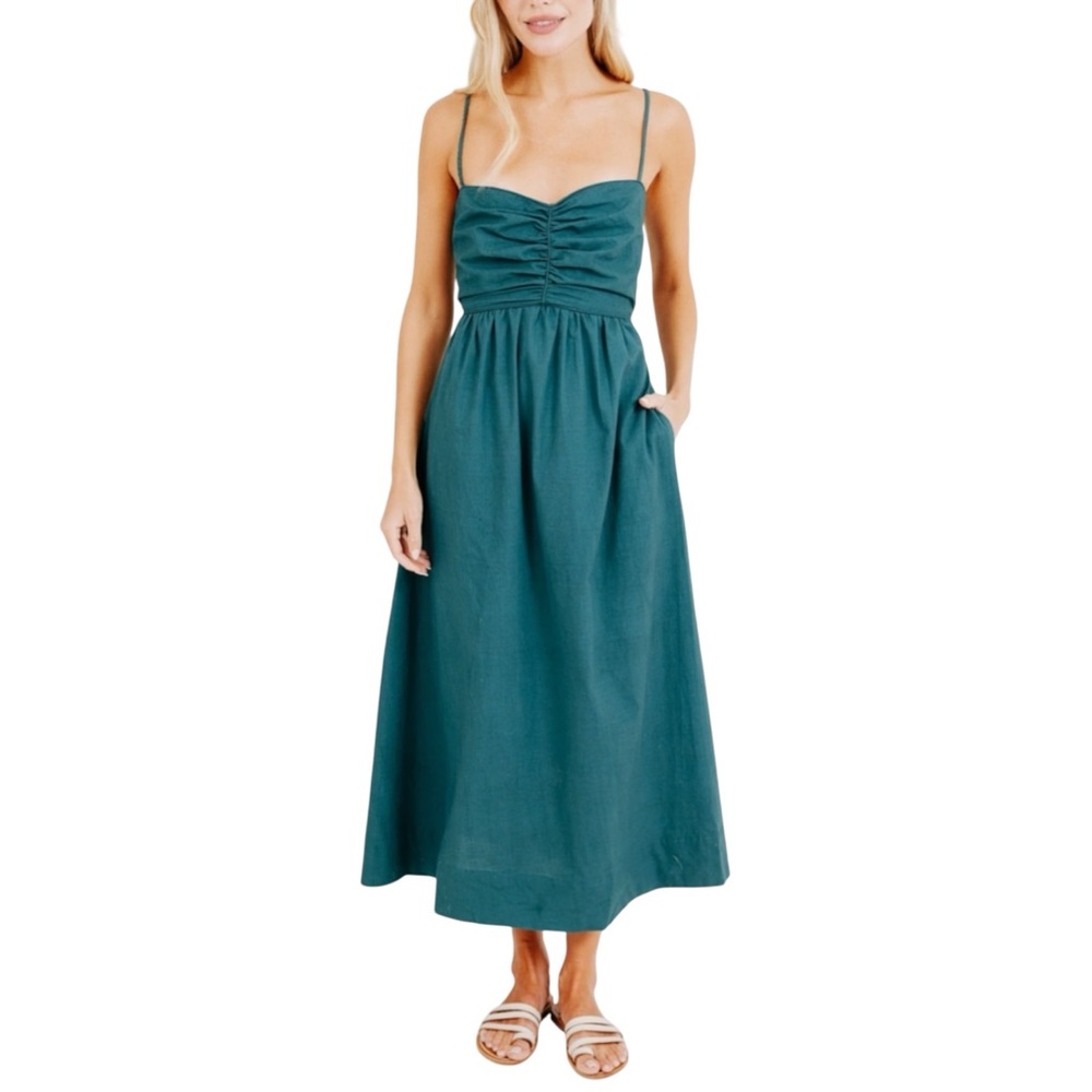 Elegant Teal Midi Dress